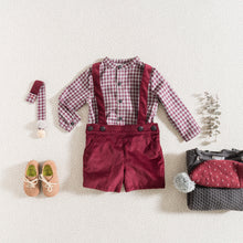 Load image into Gallery viewer, BODY-SHIRT / GRANATE-GREY PLAID