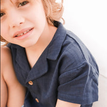 Load image into Gallery viewer, SHIRT / NAVY GAUZE