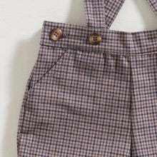 Load image into Gallery viewer, shorts-violet-pied-de-poule-straps-baby-boy-2