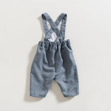 Load image into Gallery viewer, grace-baby-and-child_dungarees-blue-herringbone-3