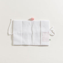 Load image into Gallery viewer, health-card-holder-home-white-colour-4health-card-holder-white-honeycomb-with-pink-pompon-grace-baby-and-child-maternity-bag-open