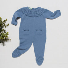 Load image into Gallery viewer,  babygrow-knitted-blue-newborn-baby
