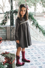 Load image into Gallery viewer, DRESS / GREY-GOLDEN DOTS