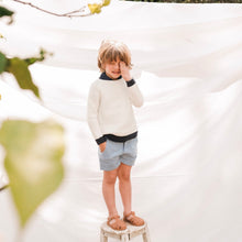 Load image into Gallery viewer, SWEATER / ECRU-NAVY