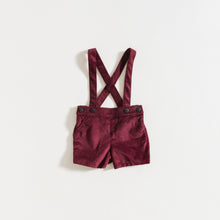 Load image into Gallery viewer, SHORTS W/ STRAPS / GRANATE CORDUROY