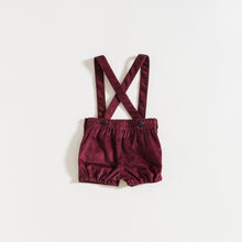 Load image into Gallery viewer, SHORTS W/ STRAPS / GRANATE CORDUROY