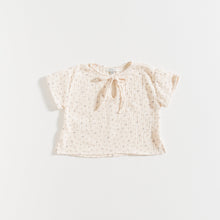 Load image into Gallery viewer, BLOUSE / DUSTY BLUE FLOWERS GAUZE