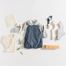 Load image into Gallery viewer, ROMPER / DUCK BLUE CORDUROY