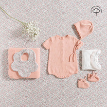 Load image into Gallery viewer, BODYSUIT / WHITE GAUZE-PINK LACE