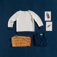Load image into Gallery viewer, SWEATER / ECRU-NAVY