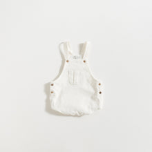Load image into Gallery viewer, romper-white-corduroy-for-newborn-by-grace-baby-and-child-front-view