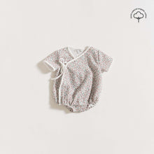 Load image into Gallery viewer, ROMPER / MINT FLOWERS GAUZE