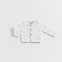 Load image into Gallery viewer, knitted-cardigan-white-grace-baby-and-child-newborn-basics-front