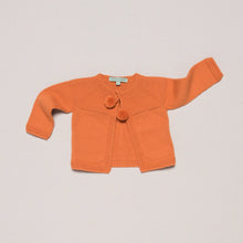 Load image into Gallery viewer, knitted-cardigan-pumpkin-orange-colour-1