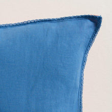 Load image into Gallery viewer, pillow-case-indigo-linen-and-salmon-gauze-grace-baby-and-child-front-detail