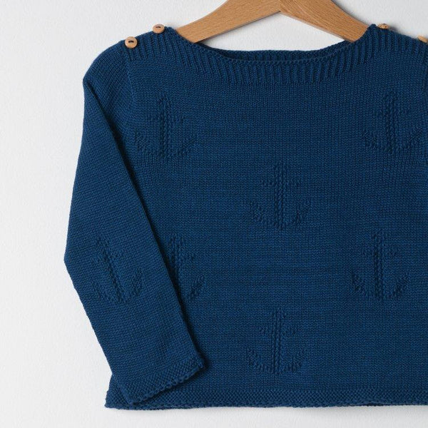 SWEATER / NAVY ANCHORS