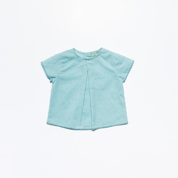 BLOUSE / SEA GREEN PLUMETI