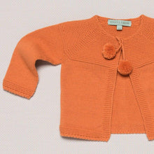 Load image into Gallery viewer, knitted-cardigan-pumpkin-orange-colour-2