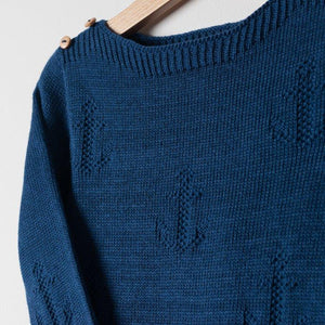 SWEATER / NAVY ANCHORS