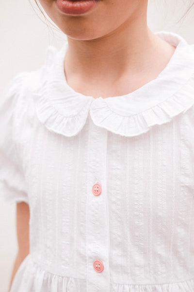 DRESS / WHITE SEERSUCKER