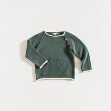 Load image into Gallery viewer, SWEATER / FOREST GREEN-ECRU