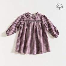 Load image into Gallery viewer, DRESS / GRANATE-GREY PLAID