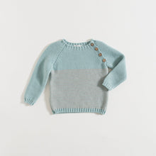 Load image into Gallery viewer, grace-baby-and-child_sweater-mint-taupe-stripes-2