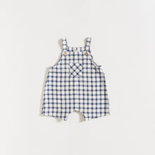 Load image into Gallery viewer, DUNGAREES / NAVY PLAID GAUZE