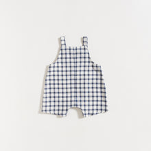Load image into Gallery viewer, DUNGAREES / NAVY PLAID GAUZE