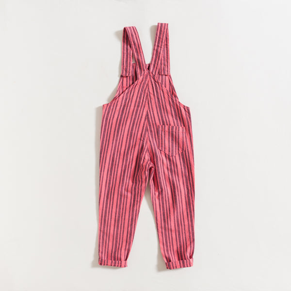 DUNGAREES / STRAWBERRY STRIPES LINEN
