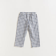 Load image into Gallery viewer, TROUSERS / NAVY PLAID GAUZE