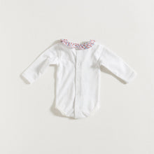 Load image into Gallery viewer, bodysuit-little-blue-flowers-collar-grace-baby-and-child-newborn-back