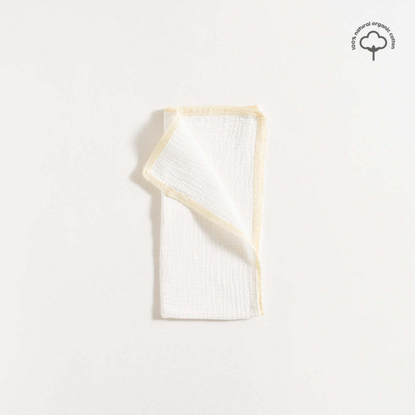 BABY CLOTH / WHITE & YELLOW LACE