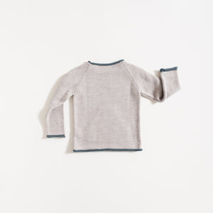 SWEATER / TAUPE-DUCK BLUE