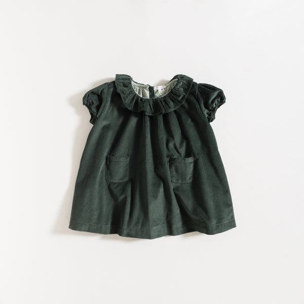 DRESS / PINE GREEN CORDUROY