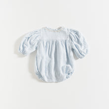 Load image into Gallery viewer, ROMPER / BLUE GRID GAUZE