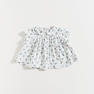 BLOUSE / BLUE FLOWERS GAUZE