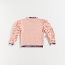 Load image into Gallery viewer, SWEATER / PEACH-NAVY-DUSTY BLUE