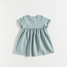 Load image into Gallery viewer, DRESS / SMOKE GREEN WASHED COTTON