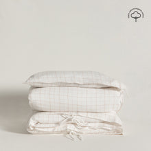 Load image into Gallery viewer, grace-baby-and-child_duvet-and-cushion-cover_peach-check-1