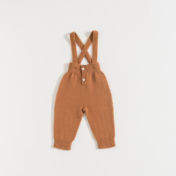 trousers-with-straps-cognac-for-newborn-by-grace-baby-and-child-front-view