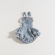 Load image into Gallery viewer, romper-newborn-flowers-chambray-colour-1