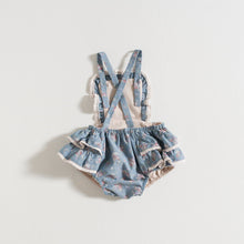 Load image into Gallery viewer, romper-newborn-flowers-chambray-colour-2